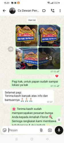 Testimonial Papan Bunga Pernikahan mogana